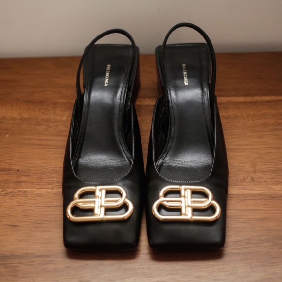 Balenciaga | | Balenciaga Square Bb Slingback Pumps | Poshmark